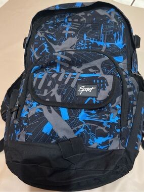 Sporto Blue and Gray boys Graphic Backpack